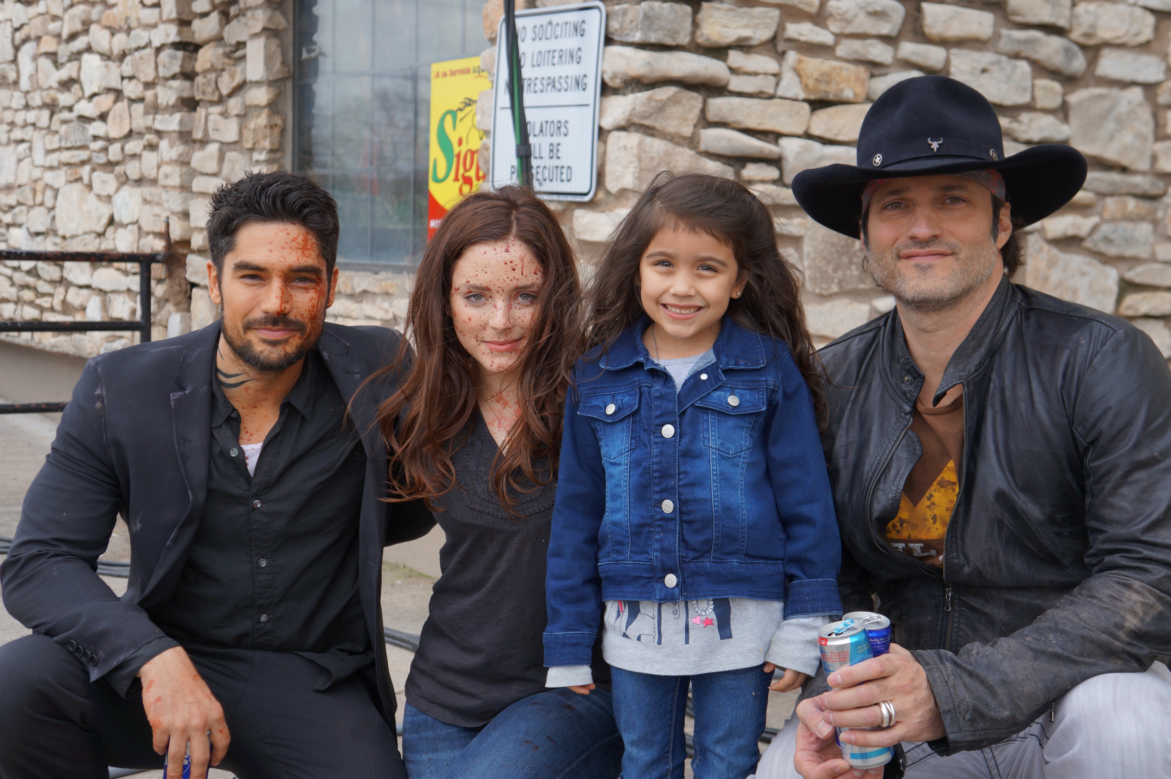 Bella with Robert Rodriguez, Madison Davenport and D.J. Cotrona