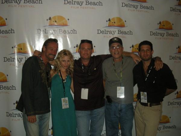 Cast and crew of The Other Woman at the Delray Beach Film Fest. From left: John Trapani, Jude Dexter, Louis Pappas, Reed Kalisher, and Jim Thalman.
