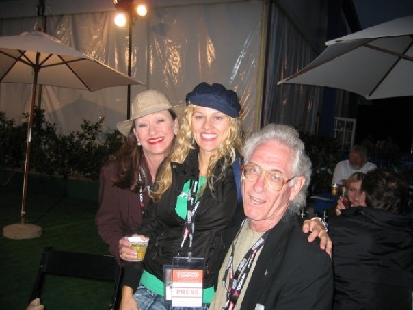Jolie Franz visits with George & Janis Bentley at Gooding VIP tent. Concours d'Elegance - Pebble Beach, CA