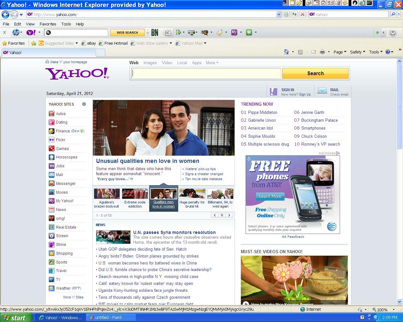 Print Ad on Yahoo