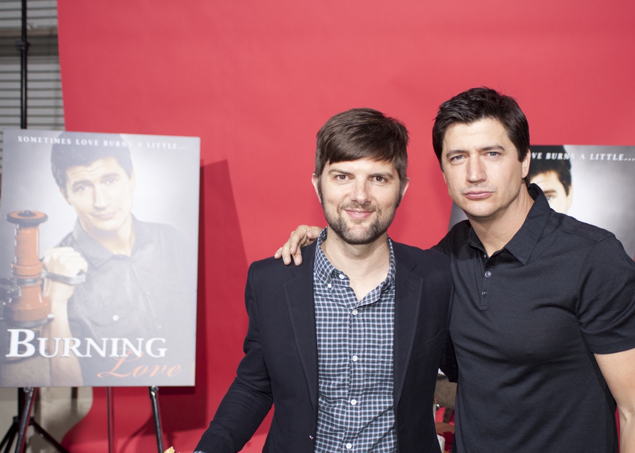 Adam Scott and Ken Marino at event of Burning Love (2012)