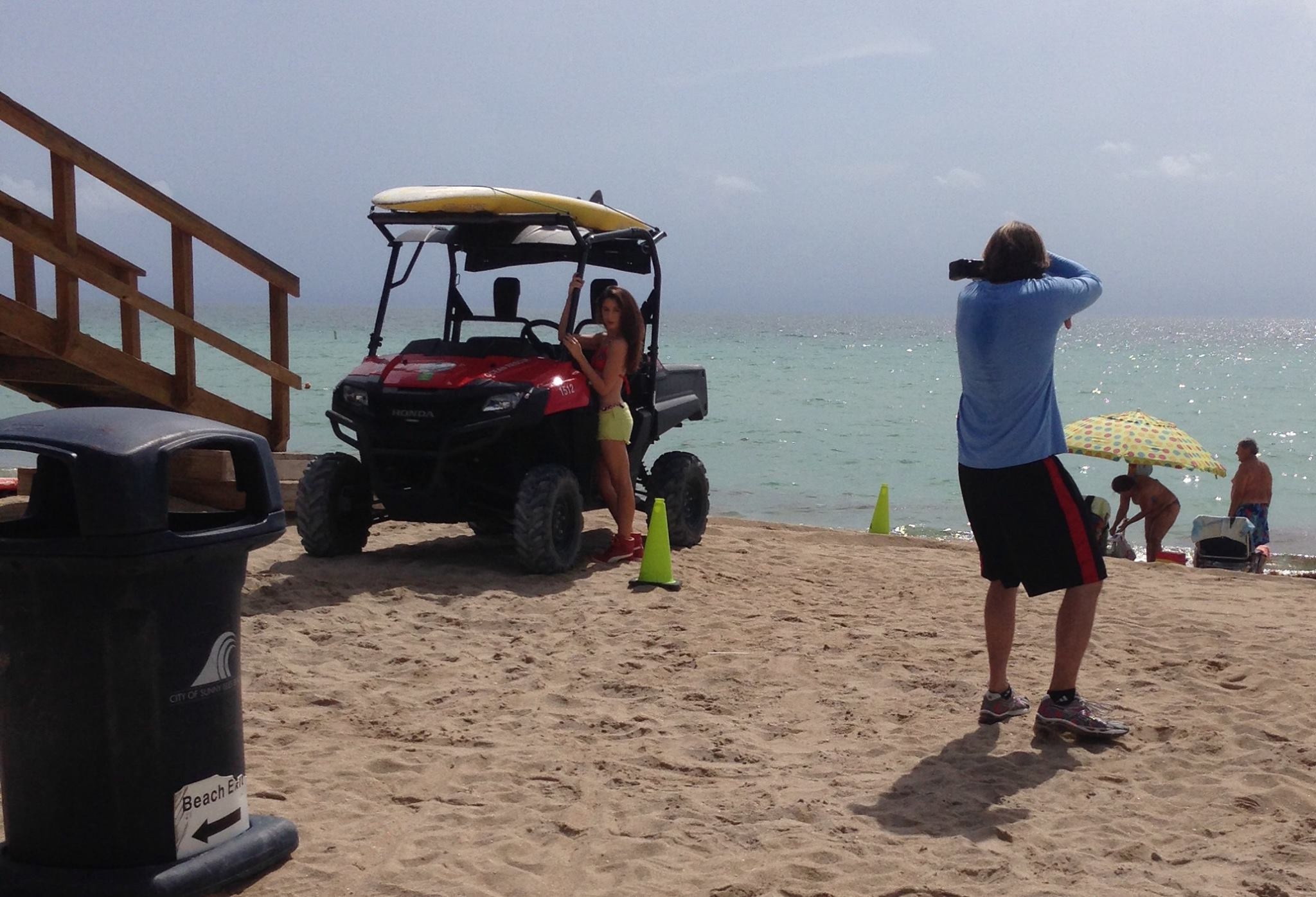 Behind the scenes photoshoot in Miami Beach.