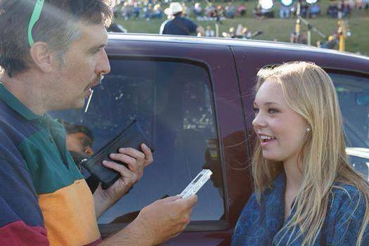 Taylor Hickson being interviewed by Dennis Walker from So Country Radio.