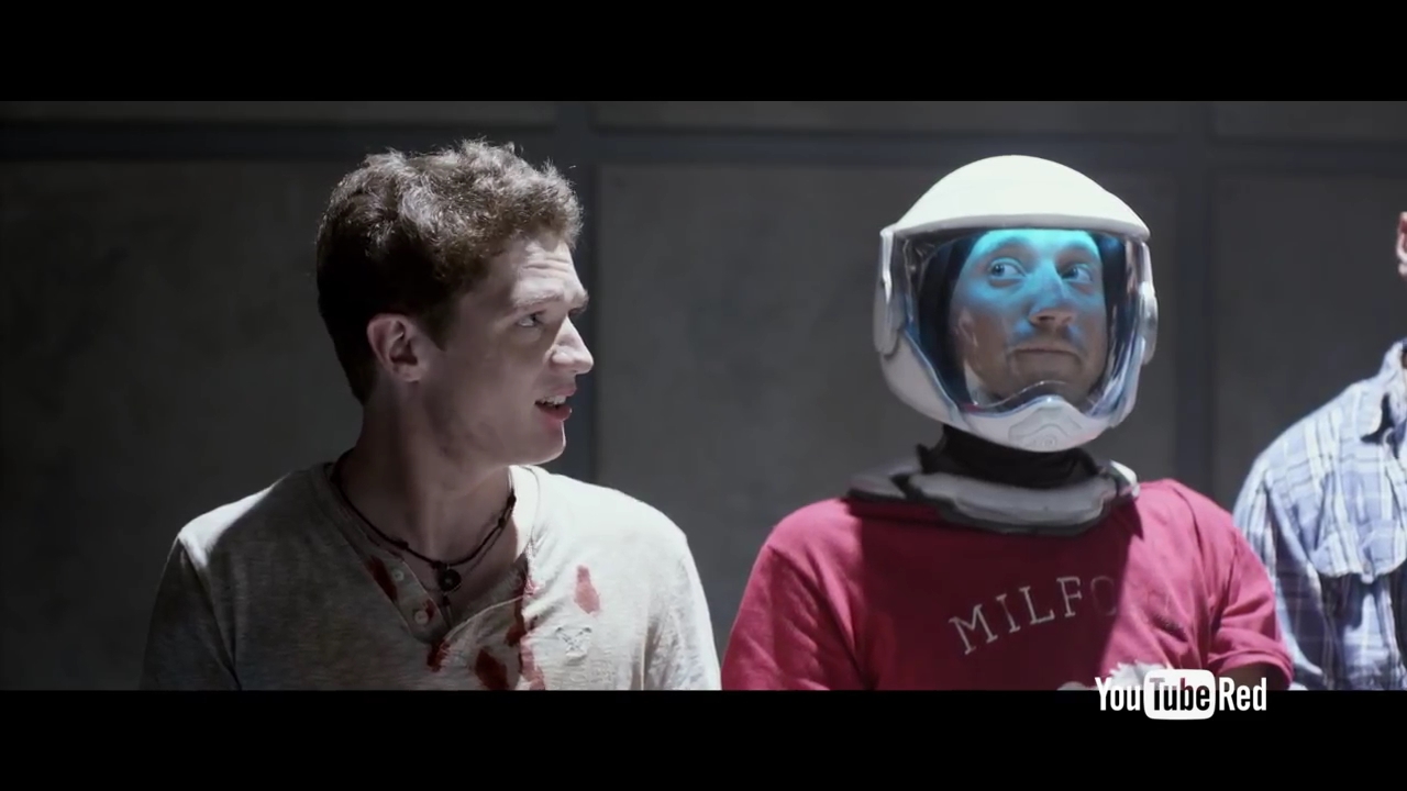 Still of Gavin Free and Michael Jones in Lazer Team (2015)