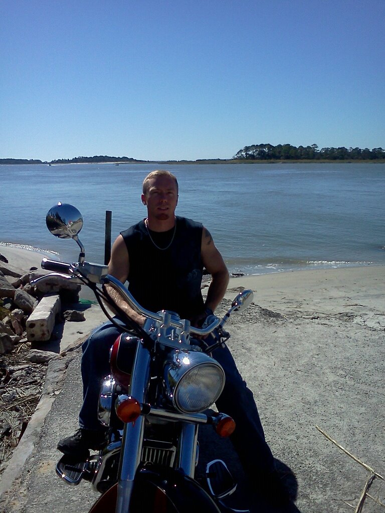 Photo of me while on a motorcycle ride to Tybee.