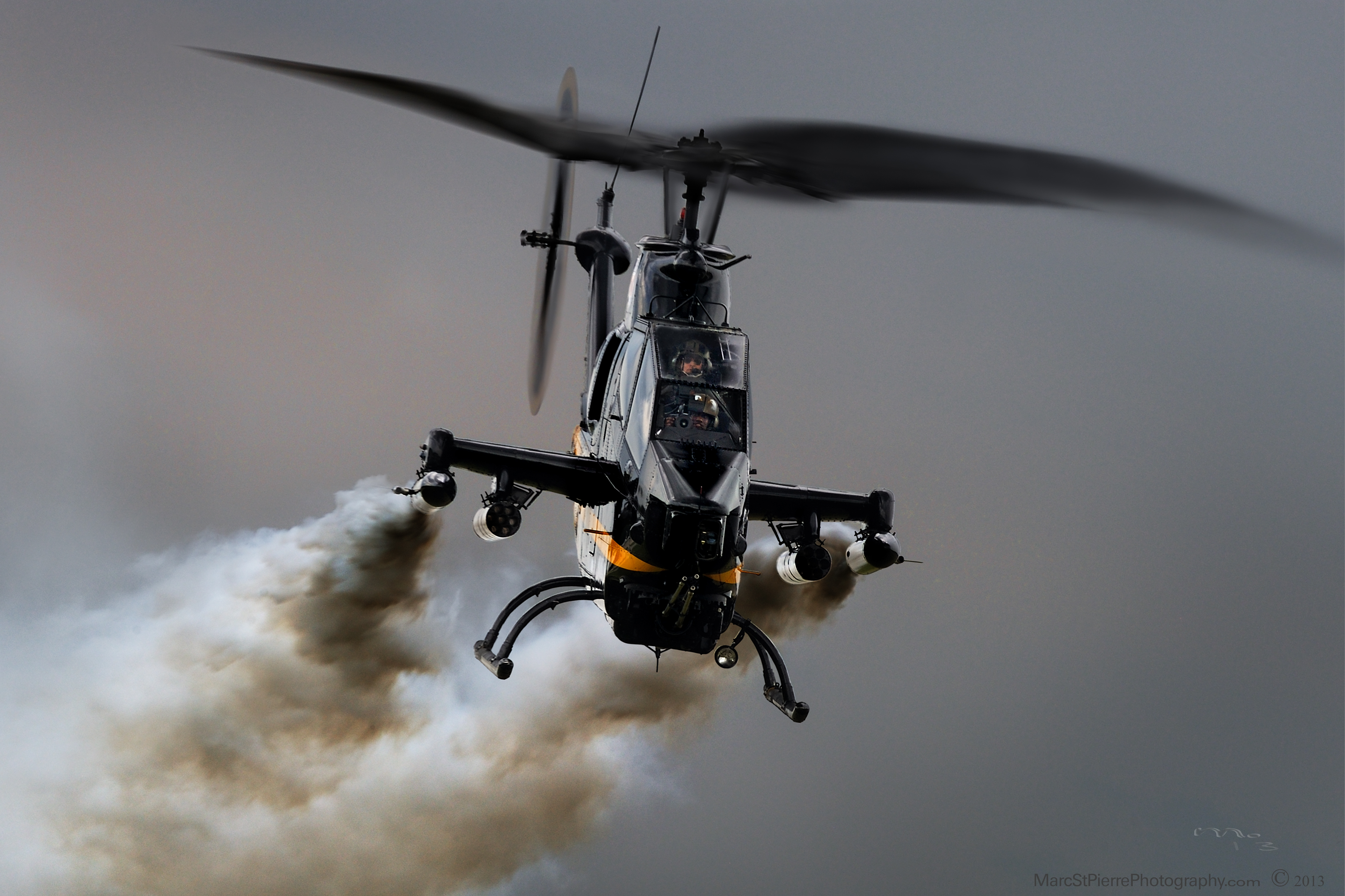 Filming high in the clouds in a US Army Cobra Helicopter. DP for this project as well. 