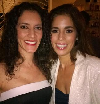 With fellow actress and fellow awardee, Ana Ortiz, at the 15th HOLA Awards, 2014.