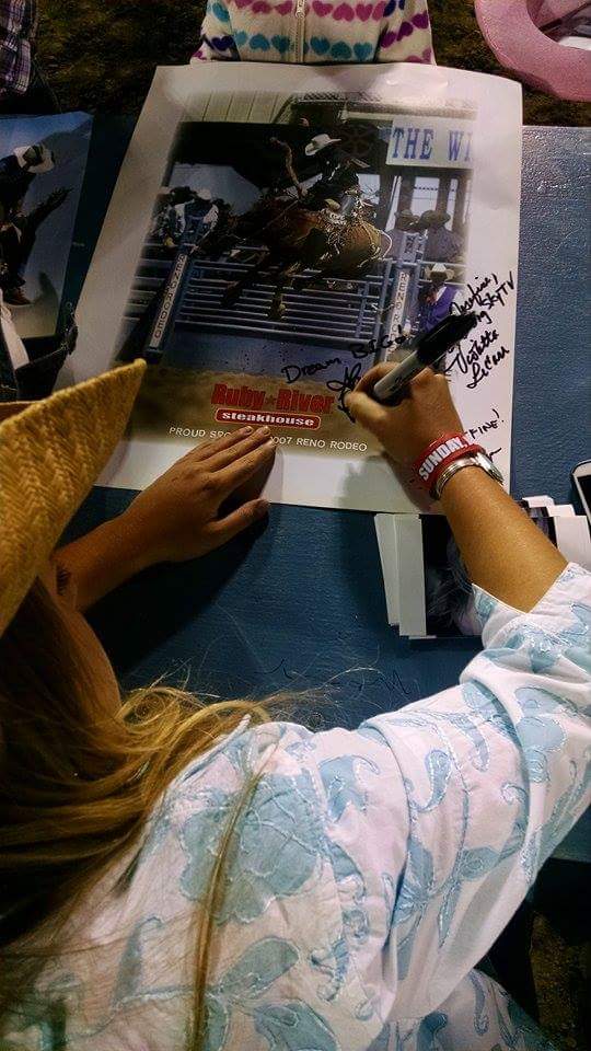 Alana Phillips signing autographs at the Reno Rodeo. (2015)
