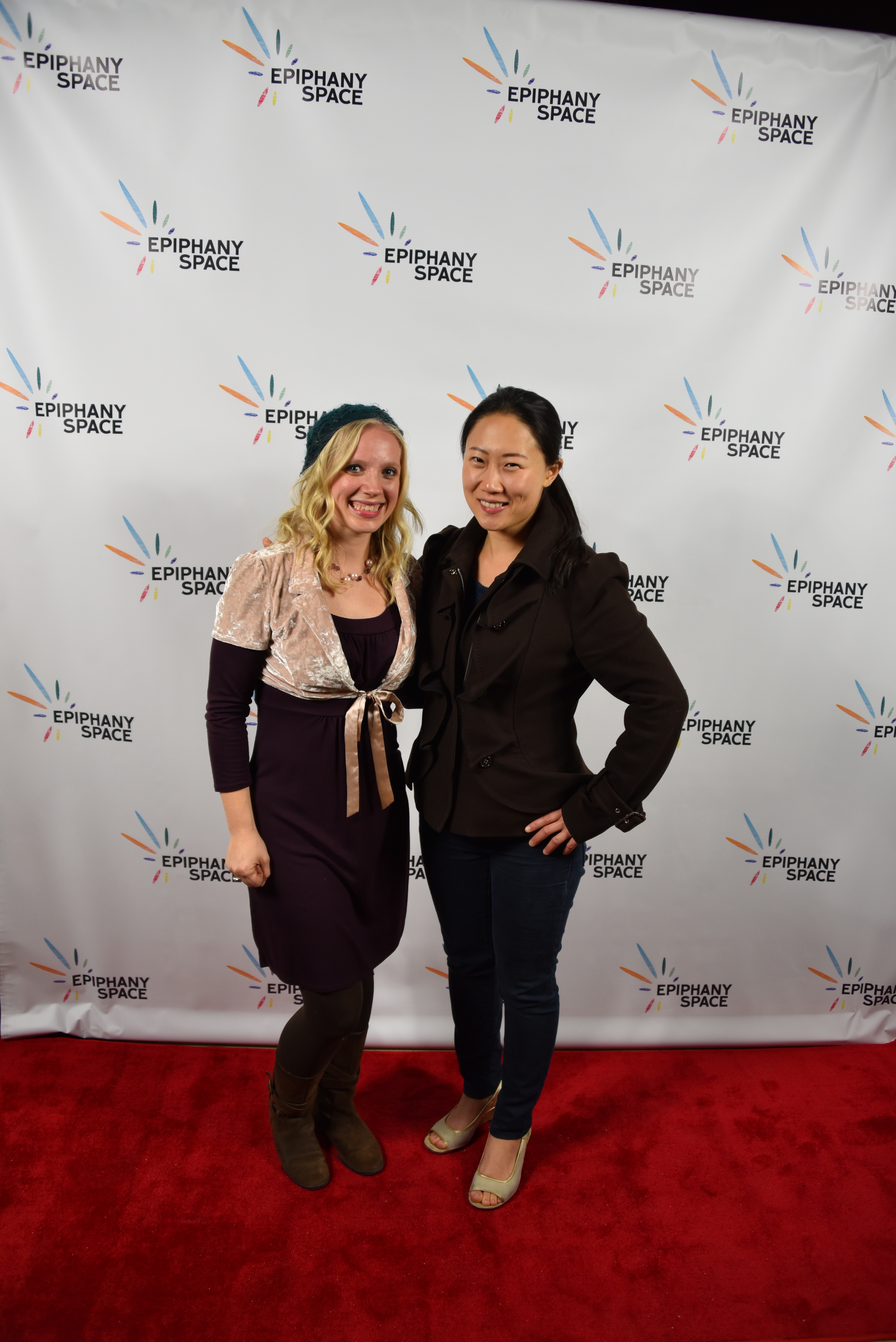 Melinda Grace and Director Minji Kang at The Epiphany Space Short Film Screening Night.