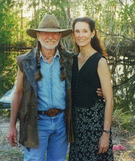 Willie Nelson & Deborah Smith Ford on set of 