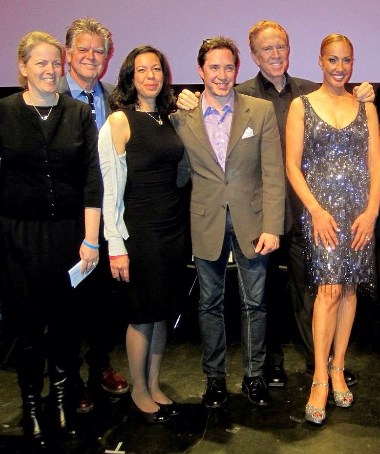 New York City. Travel Channel Audition Spotlight | That's Voiceover 2014. (L-R) Trish Scanlon, Pat Fraley, Monique Coppola, VO Agent Jeffrey Umberger, Alan Kalter of Late Show with David Letterman, Joan Baker of Push Creative