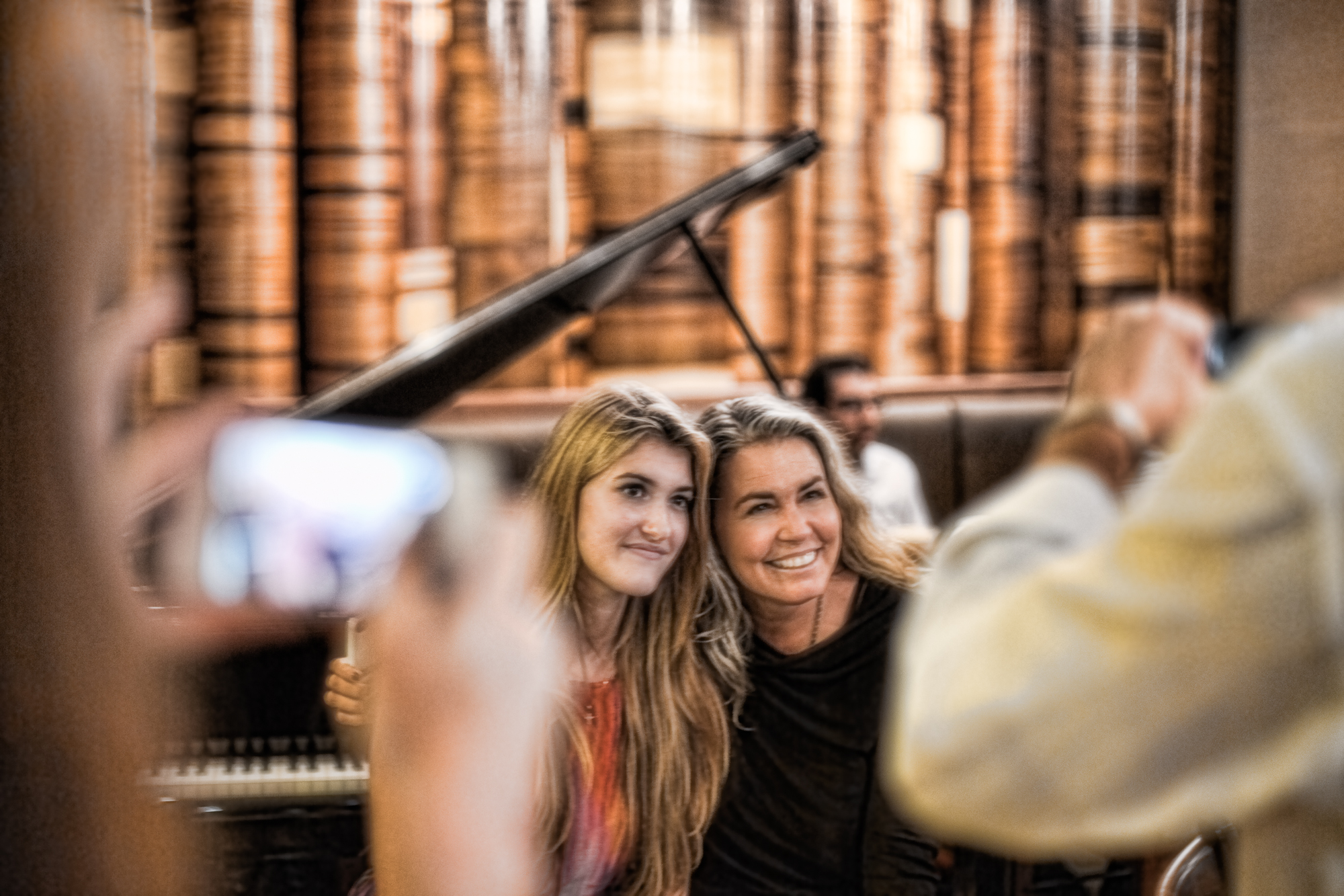 Director Bobbi Jo Hart with concert pianist Marika Bournaki at Lincoln Center for the New York premiere of I AM NOT A ROCK STAR, which was followed by a live performance by Marika, the protagonist of the documentary Hart shot over 7 years.