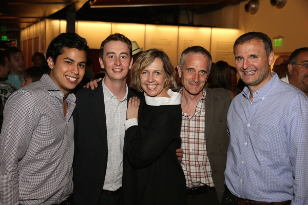 Opening night for 'Different Words for the Same Thing' with Erick Lopez, Stephen Ellis, Monica Horan, Neel Keller, and Phil Rosenthal.