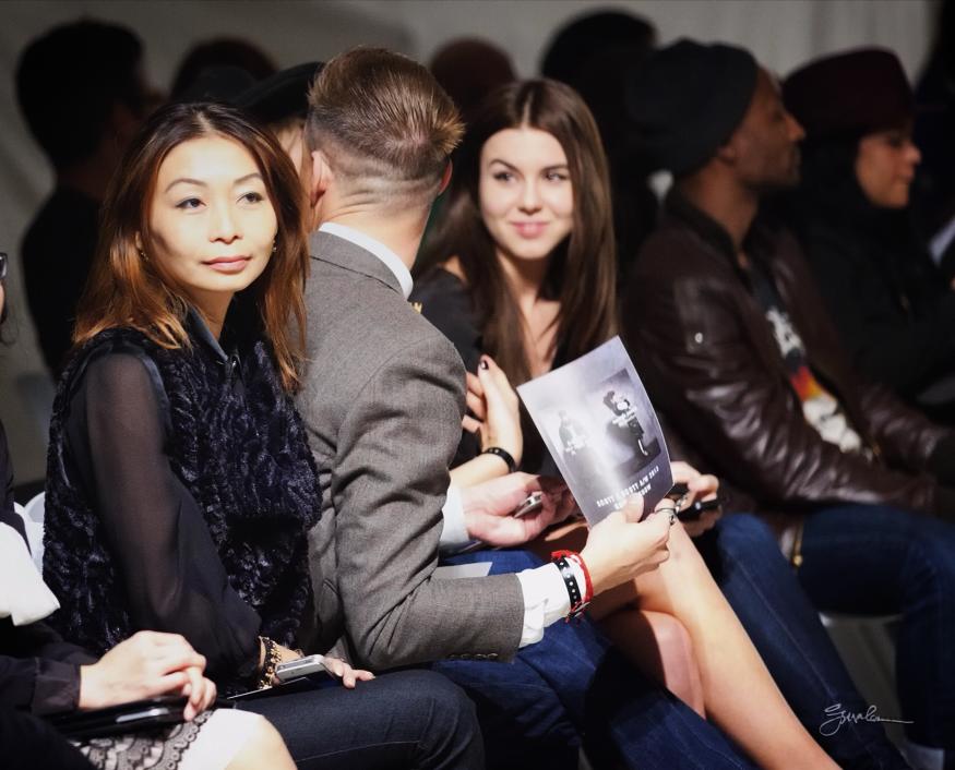 Sulinh Lafontaine resumes the role of STYLIST. Front & center in attendance at fashion week 2013.