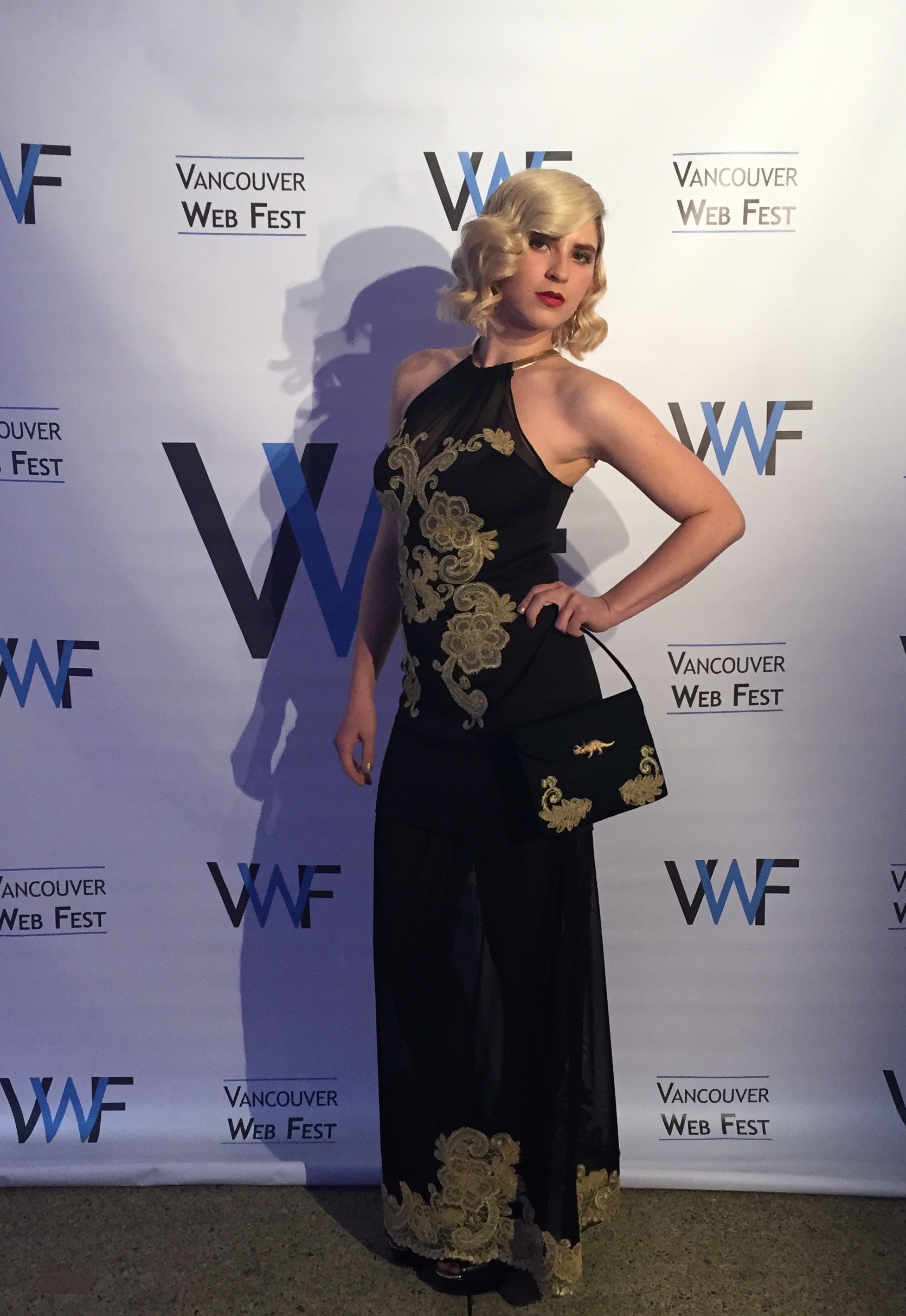 Marzy Hart, dress by House Of Correia, Vancouver Web Fest 2015