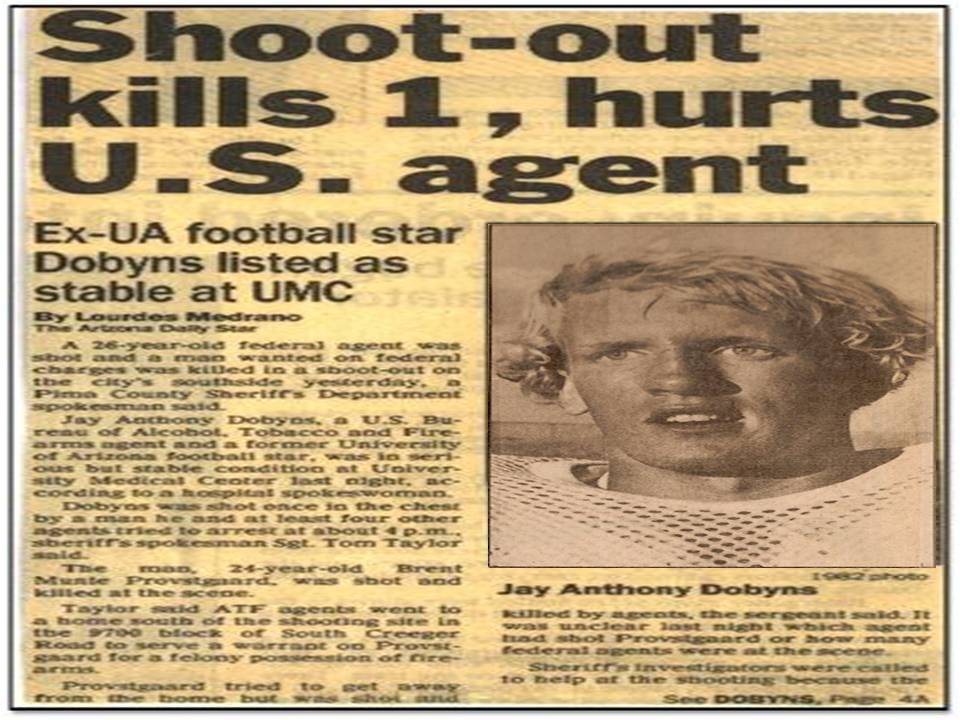 Shoot out article, November, 1987, Jay Dobyns.