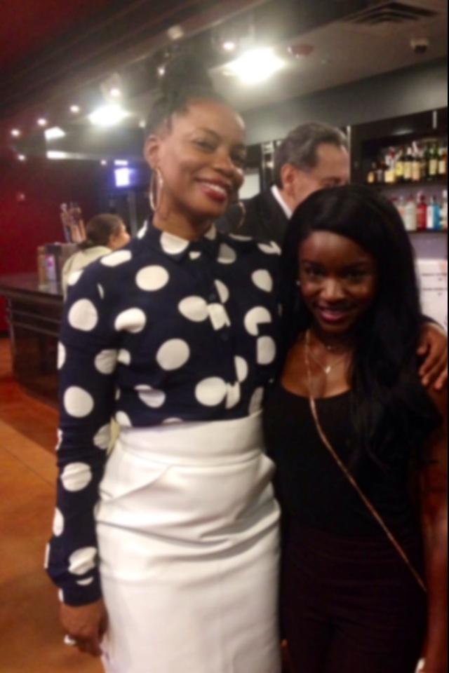 Alexandria Jo'Nel & Aunjanue Ellis after the screening of Una Vida: A Fable of Music and the Mind at the 2014 New Orleans Film Festival