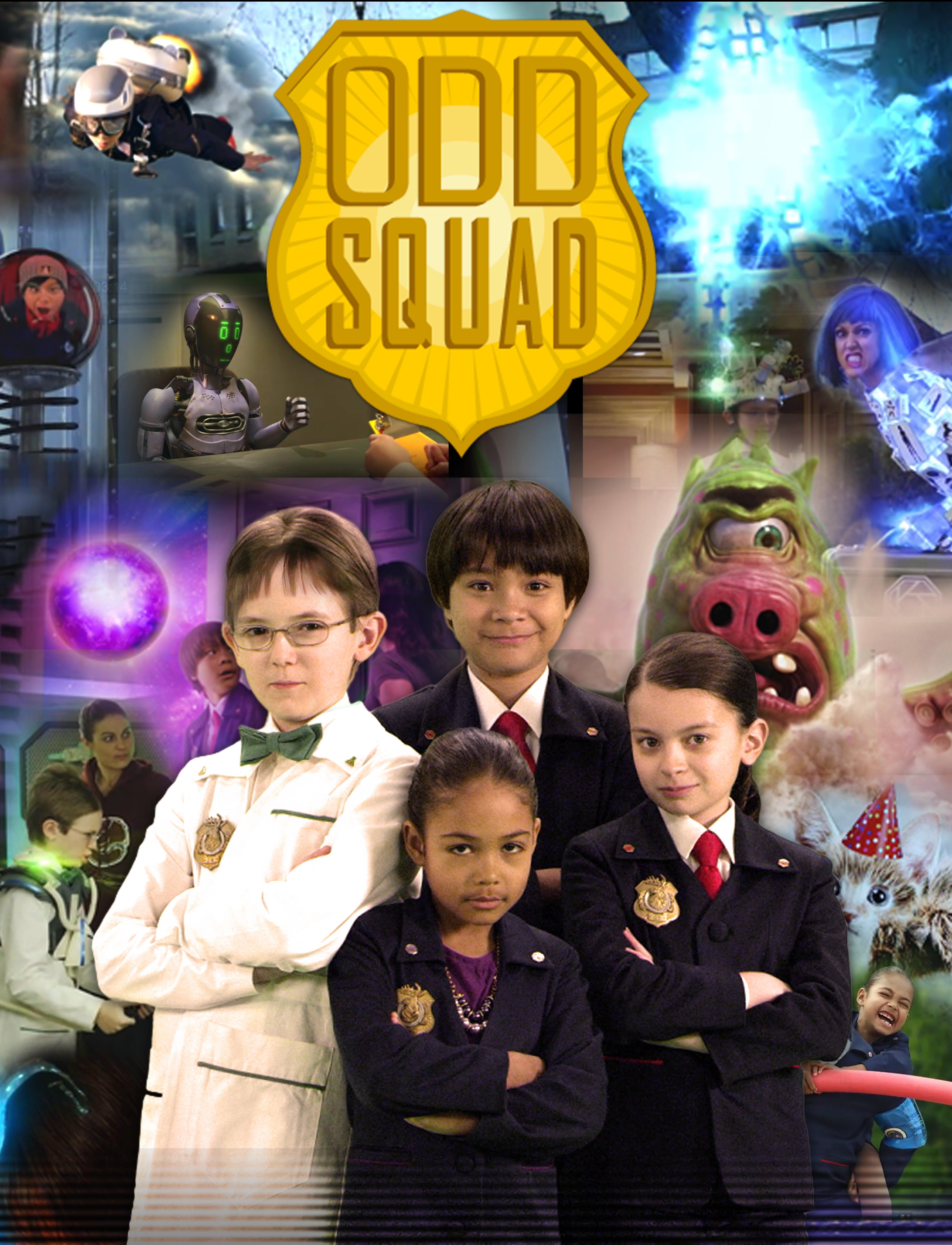 Dalila Bela, Sean Michael Kyer, Millie Davis and Filip Geljo in Odd Squad (2014)