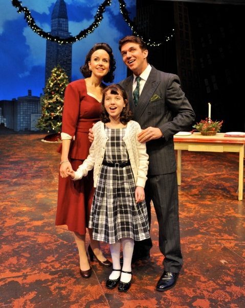 Zoe Wilson as Susan Walker at Westchester Broadway Theatre in Miracle on 34th Street with Garret Long(Doris) and Sean Hayden (Fred).