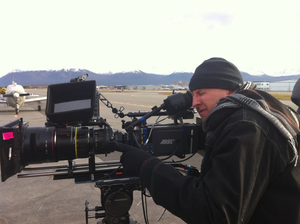 On location at Merrill Field in Anchorage, Alaska for Frozen Ground starring Nicolas Cage and John Cusak.