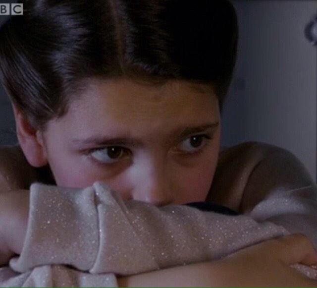 Grace Beauchamp in BBC Casualty. Screen shot from Episode 14 'Soloman's Song'.