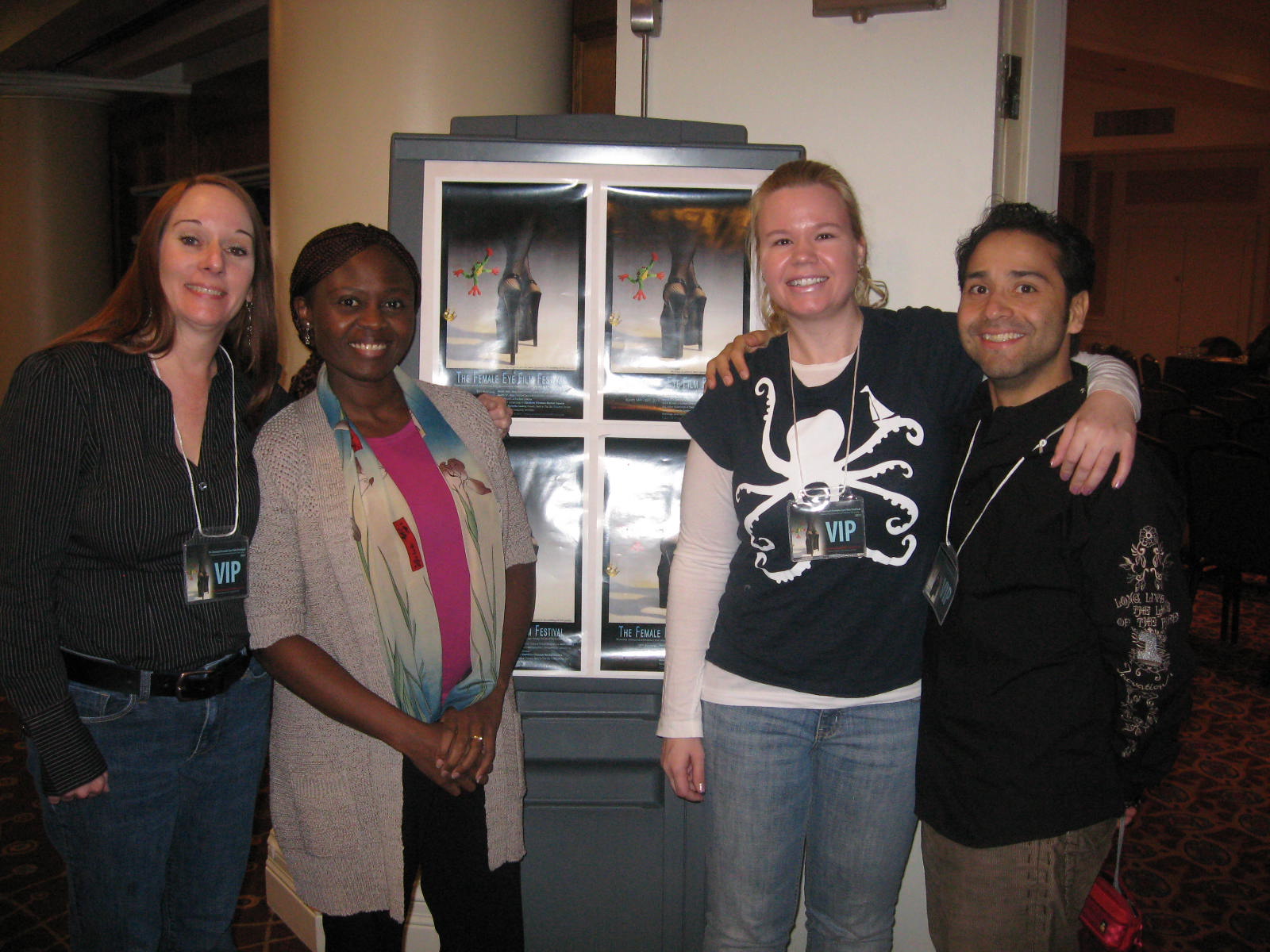 Denise Landau, Dorothy Atabong, Natalie Hanson and Johnny Sanchez at the 2011 Female Eye Film Festival.