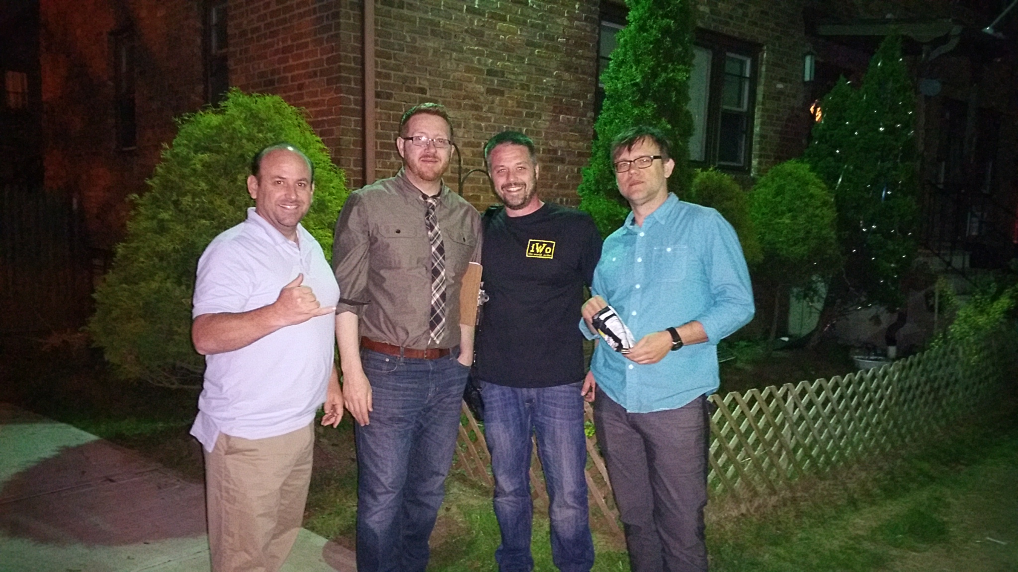 Scott M. Schewe with the Director, Set Director & Cameraman for MomSters2 shot on location in New Jersey