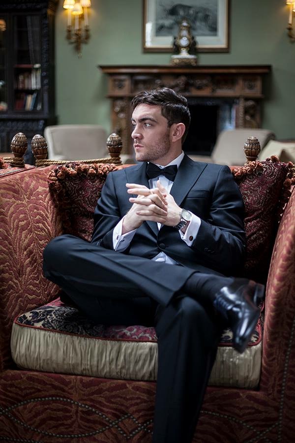 Laurence on the set of Men's Fashion Irelands rising star shoot 2015.