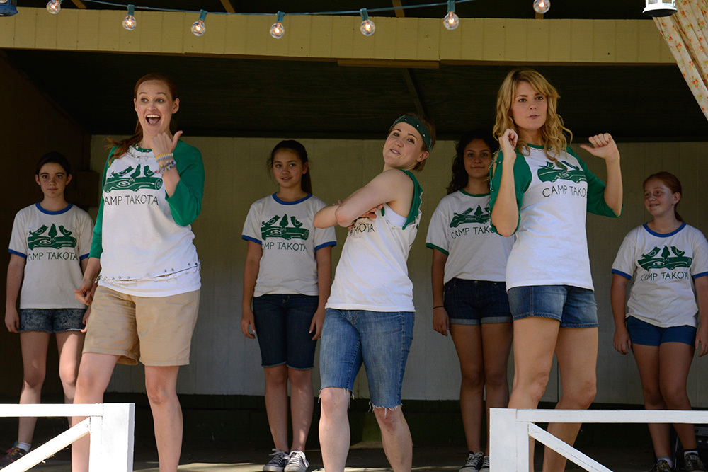 Still of Mamrie Hart, Grace Helbig and Hannah Hart in Camp Takota (2014)