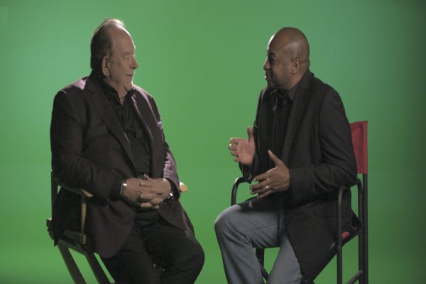 Keith M. Hammond and Robin Leach behind the scenes on the making of the trailer for Movie Bank.