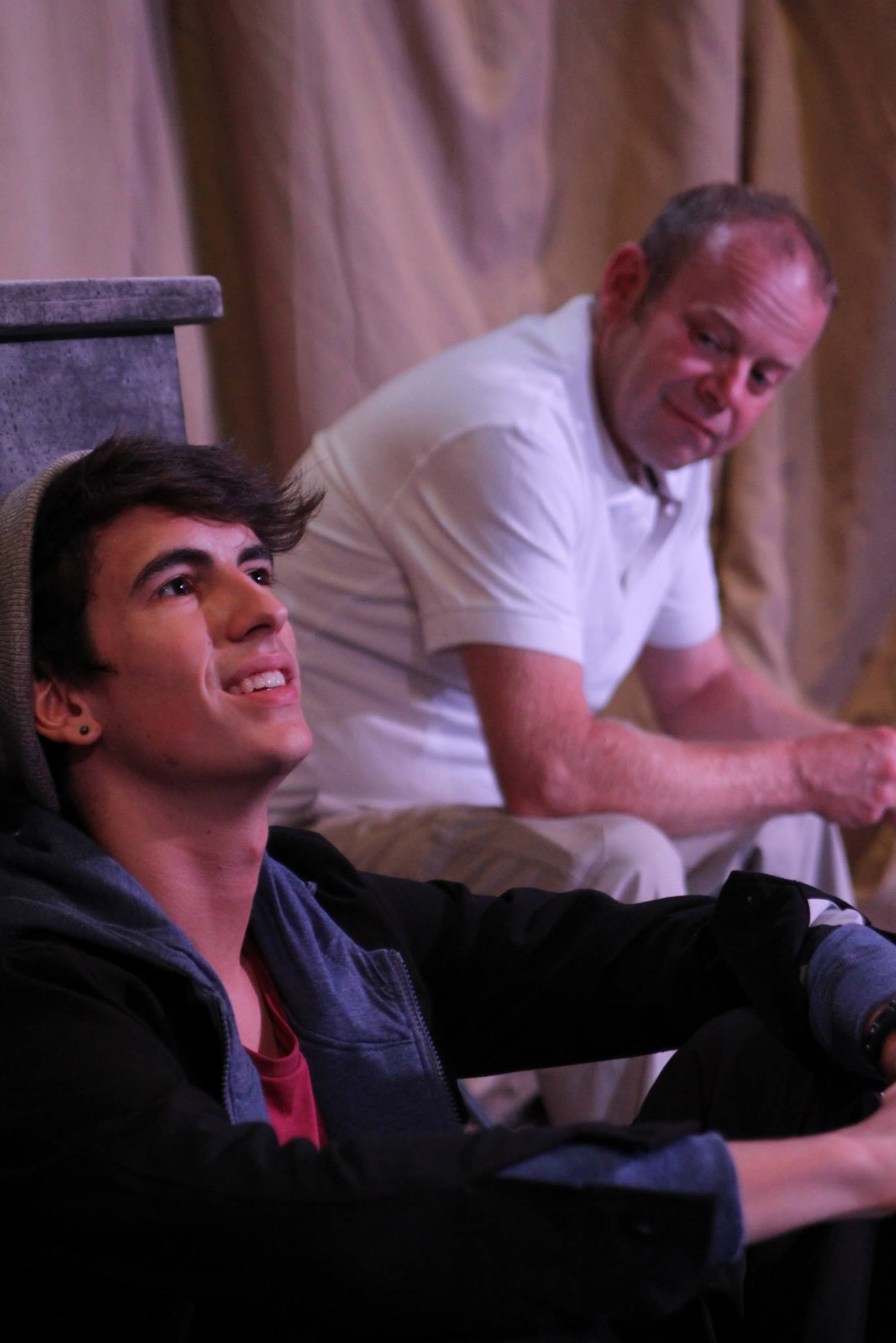Alex Beauman alongside Huw Higginson star of The Bill, in the critically acclaimed production of On The Shore Of The Wide World at the Griffin Theatre