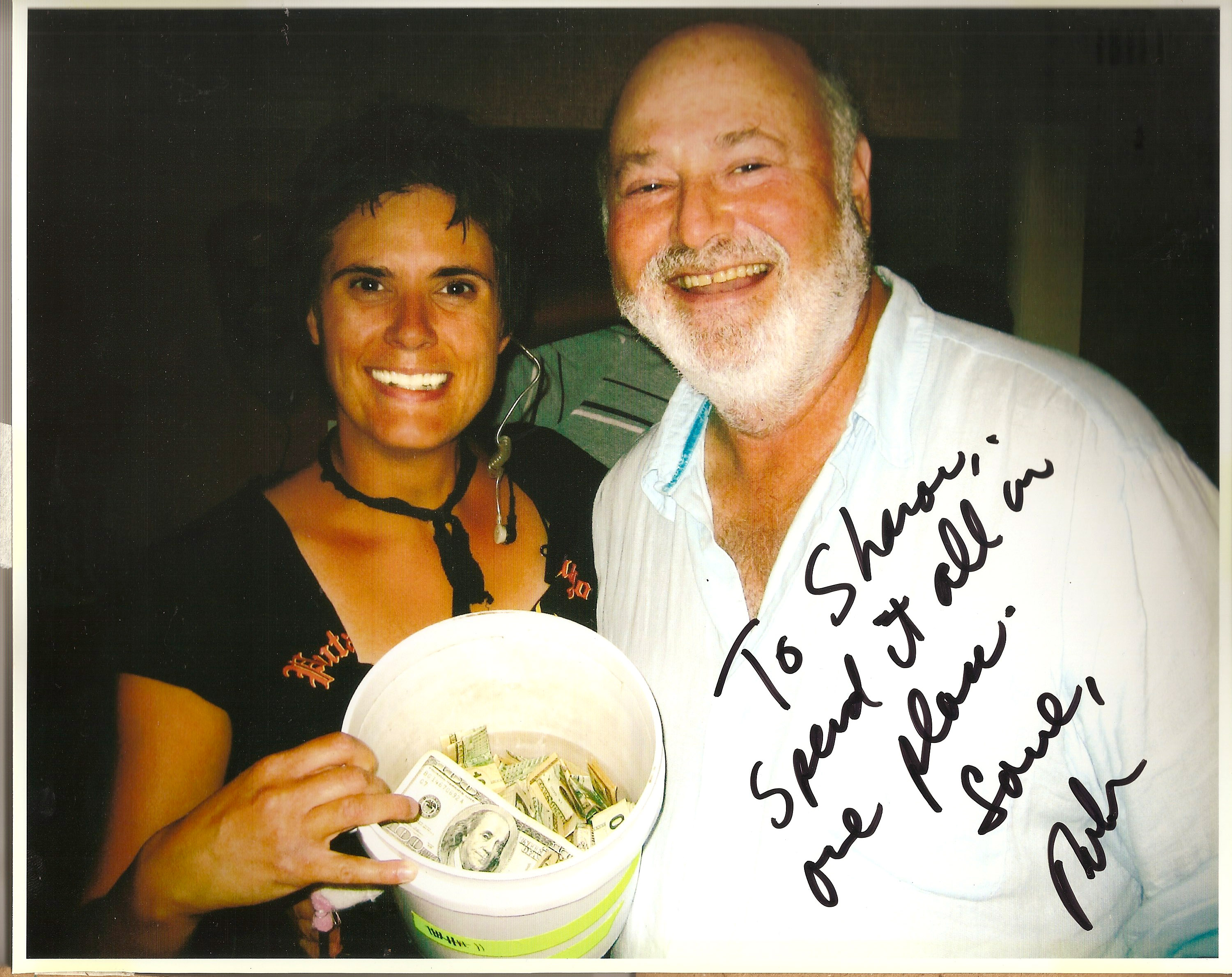 Rob Reiner and Sharon Roggio on the set of 