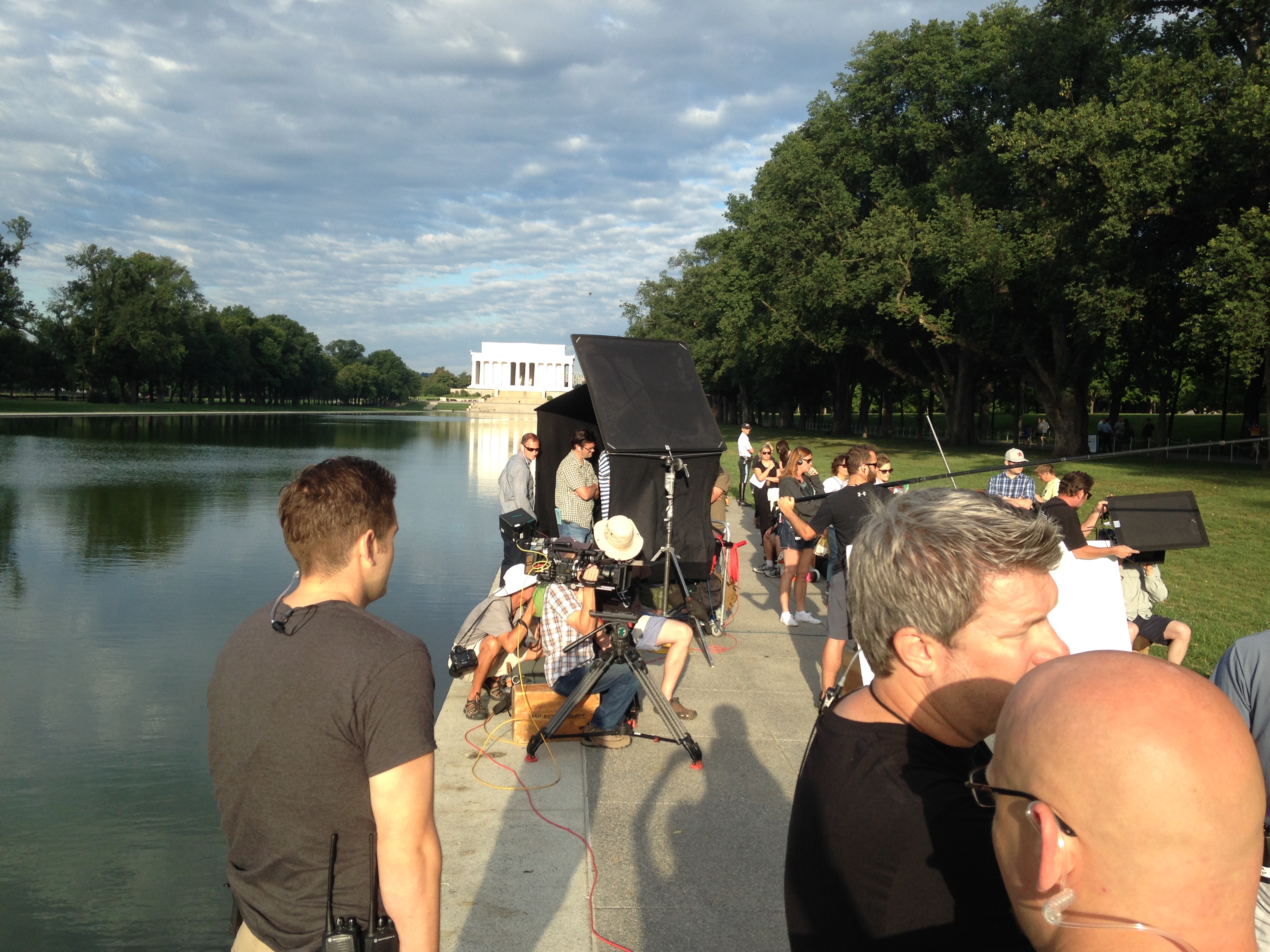 Filming Parks and Recreation on the Washington Mall, Washington D.C. Fall 2014