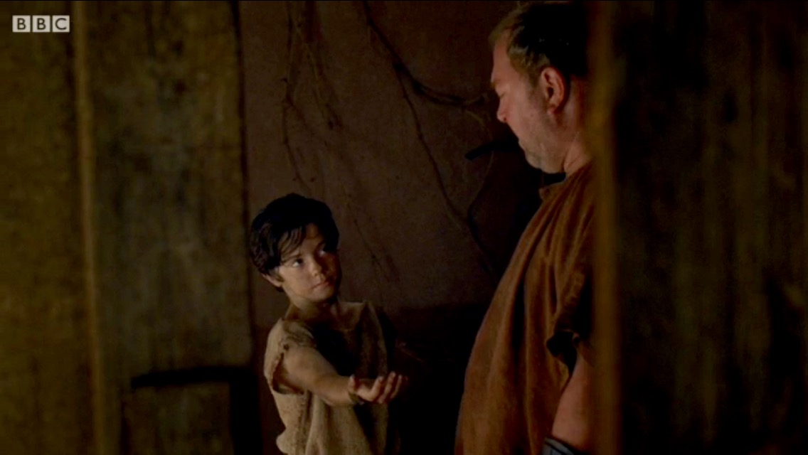 Lorenzo (left) in ATLANTIS as Nicias, with Mark Addy (right) as Hercules (2014)