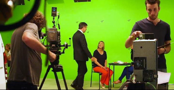 Shooting for a TV advert in my own green screen studio