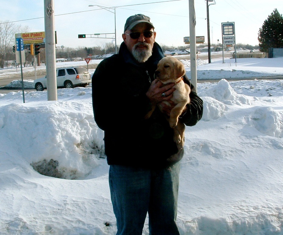 Taking 2 month old Bode home from Green Bay, WI, January 2009