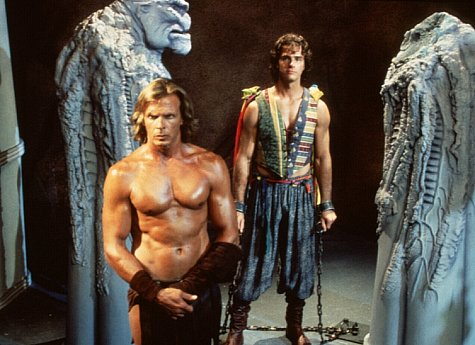 Still of Marc Singer and Keith Coulouris in Beastmaster III: The Eye of Braxus (1996)