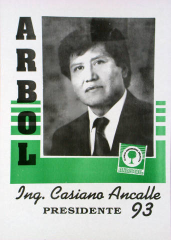 1993 Bolivian National Elections Poster