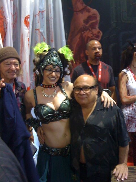With Danny DeVito at San Diego Comic Con. Yes, they got blood on me. No, I didn't mind :)