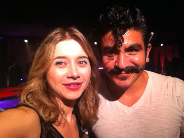 Olesya Rulin & Pedro Nicanor Hoyos behind the scenes on the set of Powers