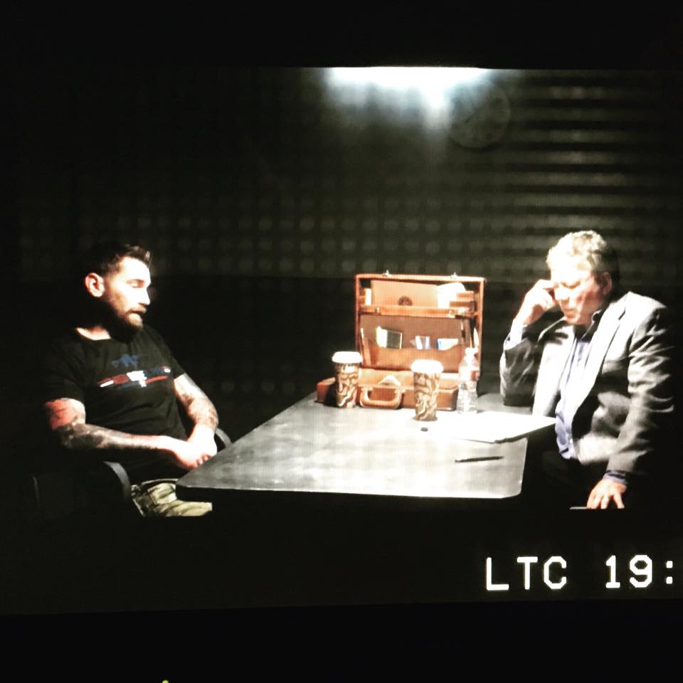 William Shatner and Mat Best during a scene of Range 15