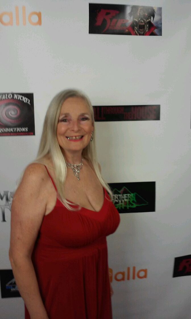Cathy Garrett on the red carpet at the RIP Film Festival.