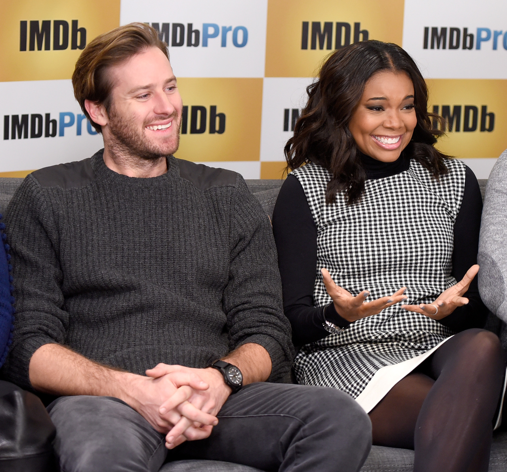 Gabrielle Union and Armie Hammer at event of The IMDb Studio (2015)