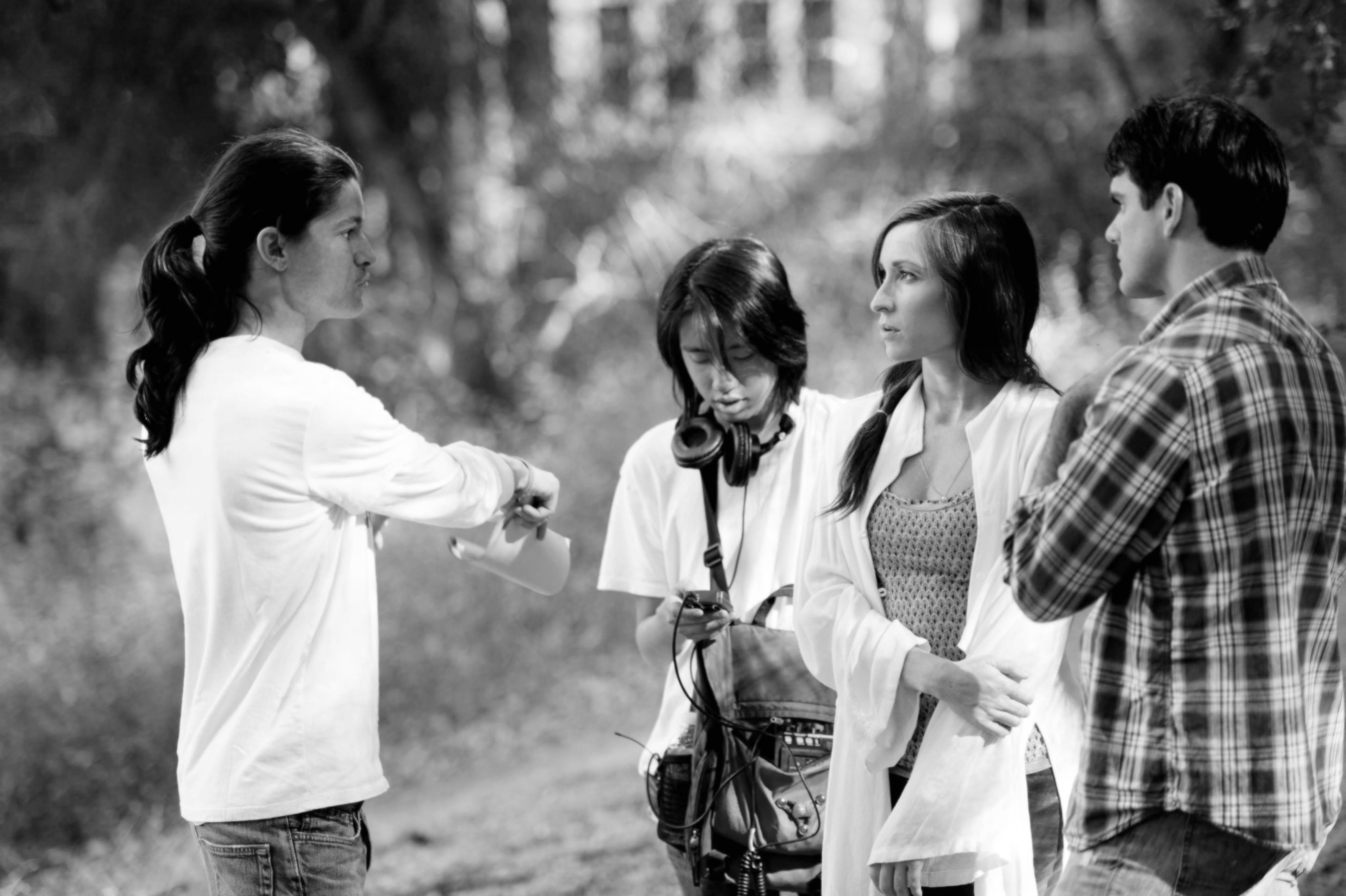 Nicolas Wendl directing Natalie Shaw and Sean McCracken