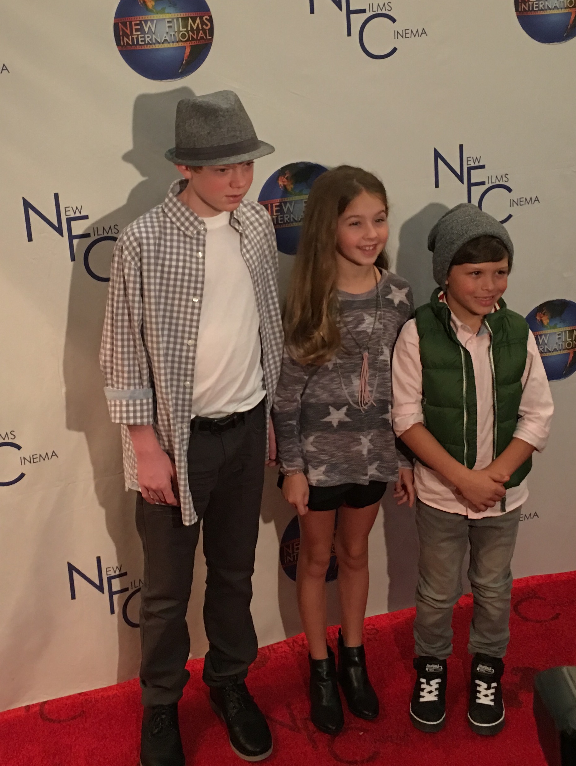 Brady Permenter, Stella Allen , and Jacob Skirtech Red Carpet at the LA premiere of 