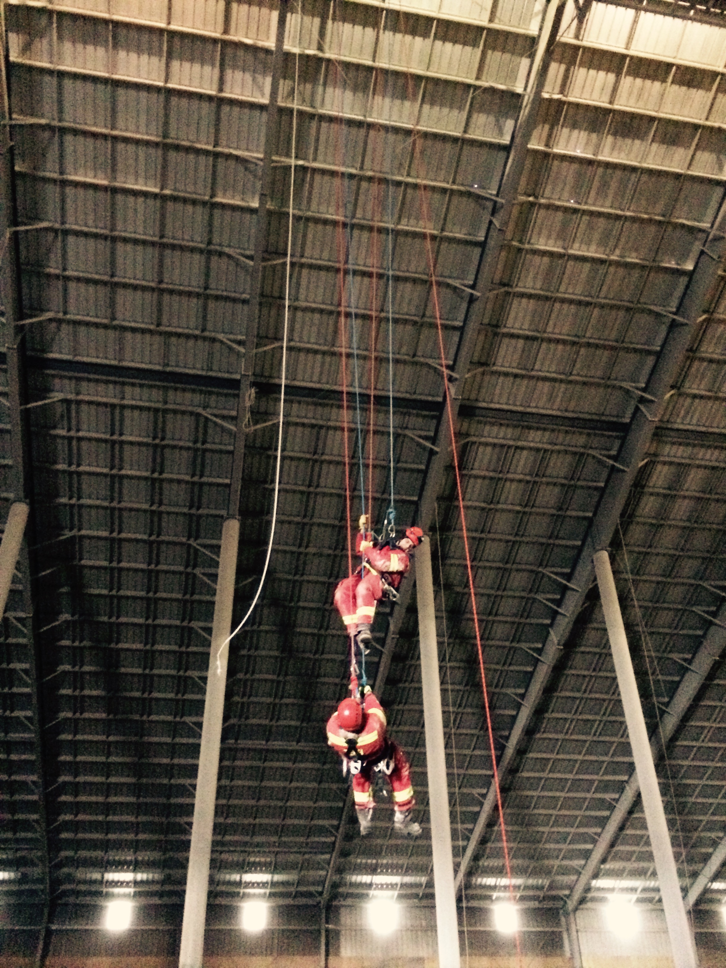 Photo was taken during a Rope Rescue System Pick-off Garret Kaminskis was instructing near Fargo, ND.