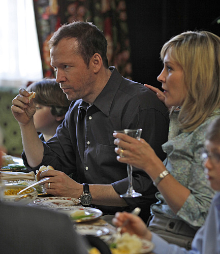 Still of Donnie Wahlberg, Amy Carlson, Tony Terraciano and Andrew Terraciano in Blue Bloods (2010)