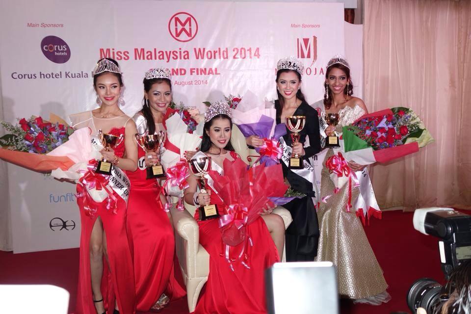 Miss Malaysia World 2014. I placed in the top 5 (most left)