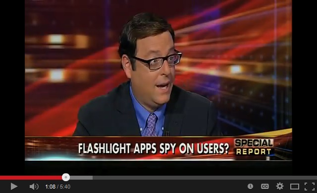 Bret Baier of Fox News interviews Gary Miliefsky about Flashlight Apps spying on consumers on their smartphones