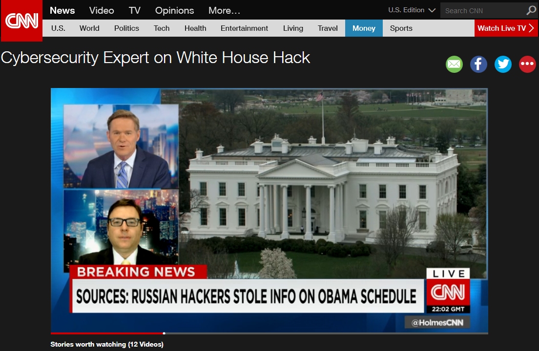 CNN Host interviews Gary Miliefsky about White House Hack by Russian Hackers